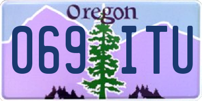 OR license plate 069ITU