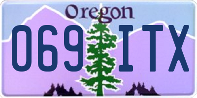 OR license plate 069ITX