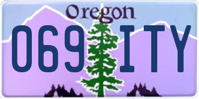 OR license plate 069ITY