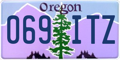 OR license plate 069ITZ
