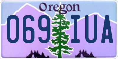 OR license plate 069IUA