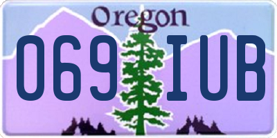 OR license plate 069IUB
