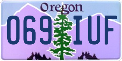 OR license plate 069IUF