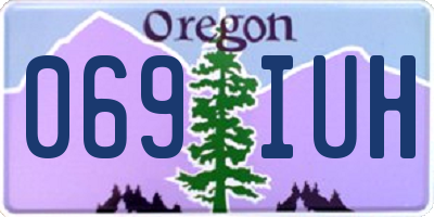 OR license plate 069IUH