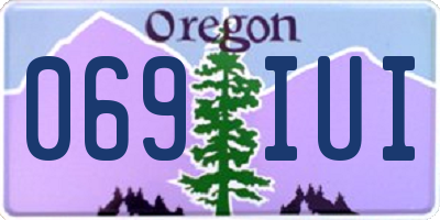 OR license plate 069IUI