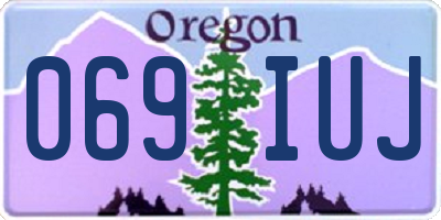 OR license plate 069IUJ