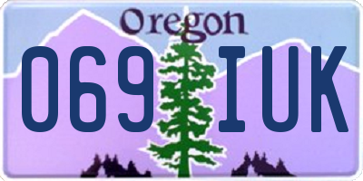 OR license plate 069IUK