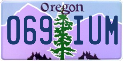 OR license plate 069IUM