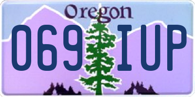 OR license plate 069IUP