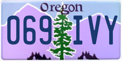 OR license plate 069IVY