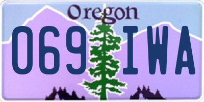 OR license plate 069IWA