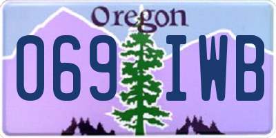 OR license plate 069IWB