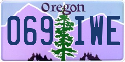OR license plate 069IWE