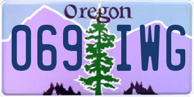 OR license plate 069IWG