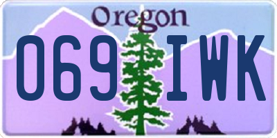 OR license plate 069IWK