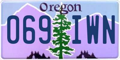 OR license plate 069IWN