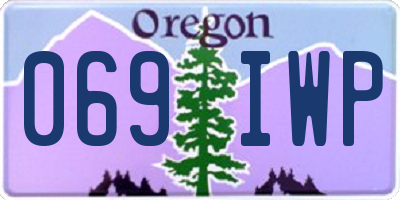 OR license plate 069IWP