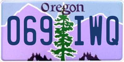OR license plate 069IWQ