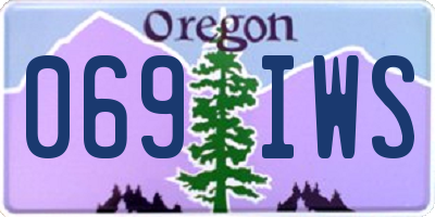 OR license plate 069IWS