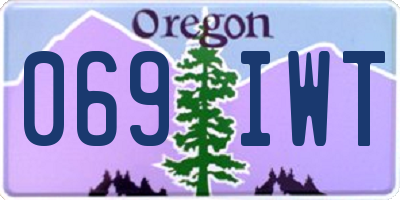 OR license plate 069IWT