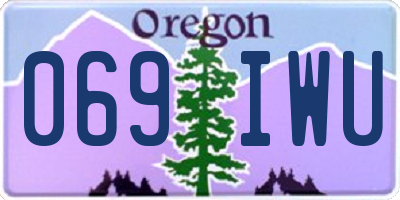 OR license plate 069IWU