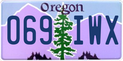 OR license plate 069IWX
