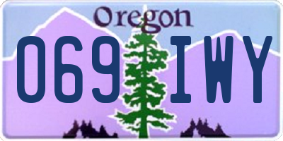 OR license plate 069IWY