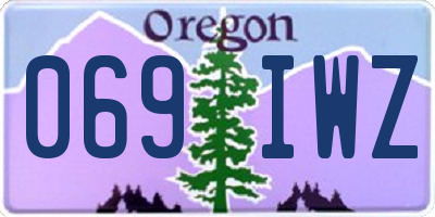 OR license plate 069IWZ