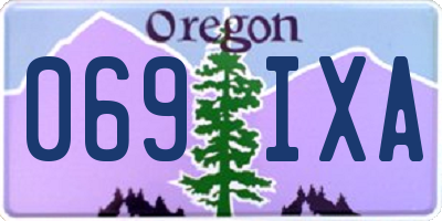 OR license plate 069IXA