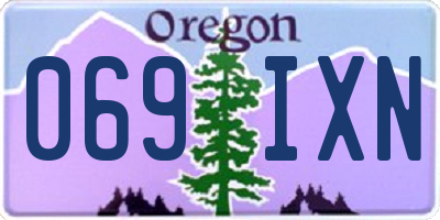 OR license plate 069IXN