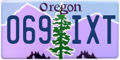 OR license plate 069IXT