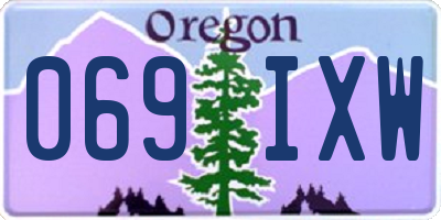 OR license plate 069IXW