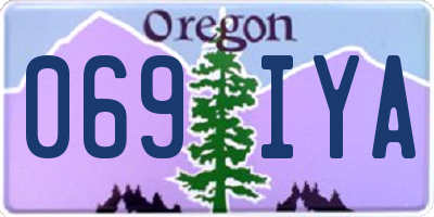 OR license plate 069IYA