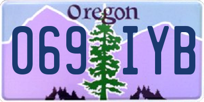 OR license plate 069IYB