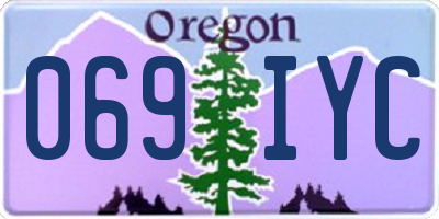 OR license plate 069IYC