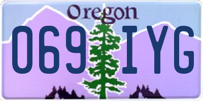 OR license plate 069IYG