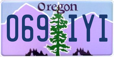 OR license plate 069IYI