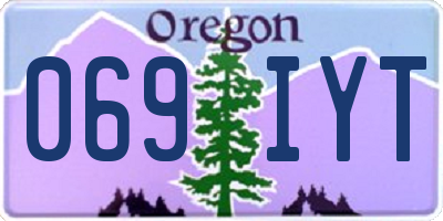 OR license plate 069IYT