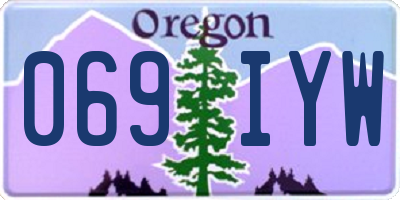 OR license plate 069IYW