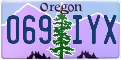 OR license plate 069IYX