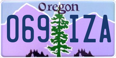 OR license plate 069IZA