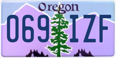 OR license plate 069IZF