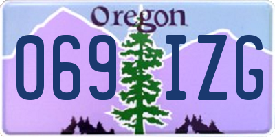OR license plate 069IZG