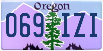 OR license plate 069IZI