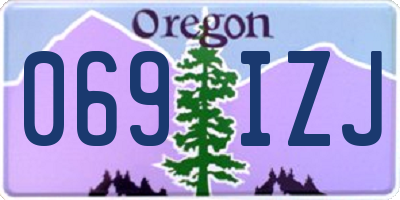 OR license plate 069IZJ