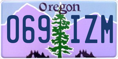 OR license plate 069IZM