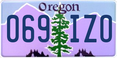 OR license plate 069IZO