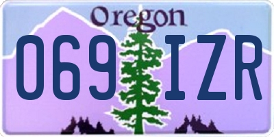 OR license plate 069IZR