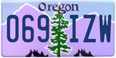 OR license plate 069IZW