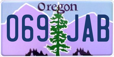 OR license plate 069JAB